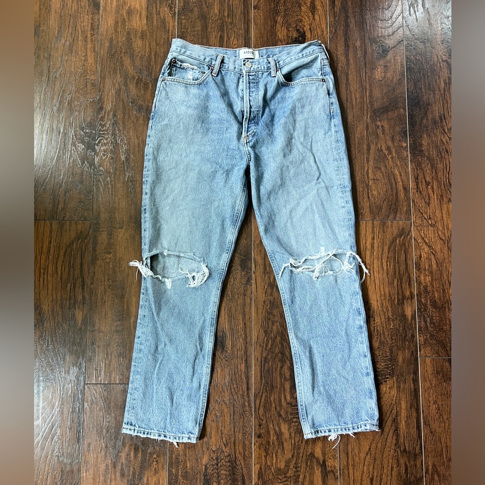 Agolde Riley light denim wash in size 29